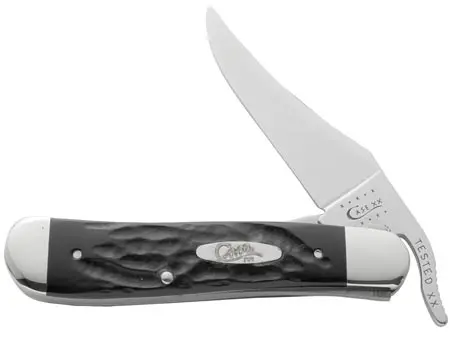 Rough Black Jigged Synthetic Russlock Knife 1
