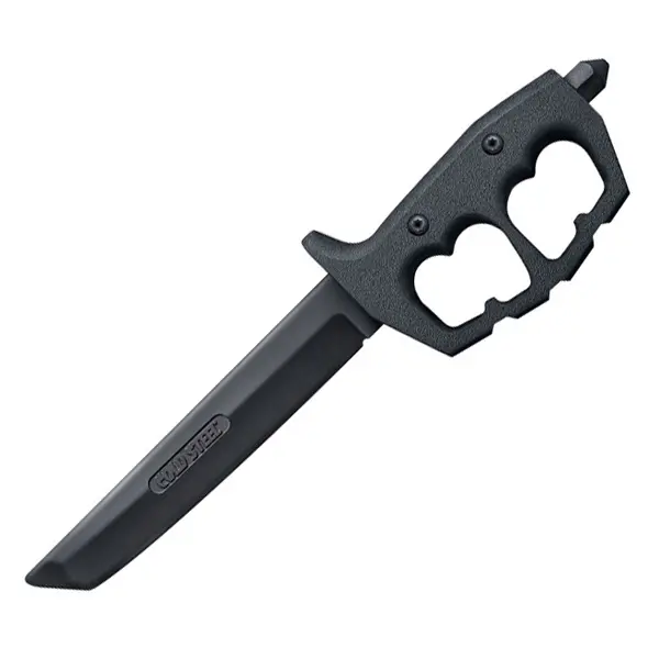 Rubber Training Trench Knife With Tanto Tip 1