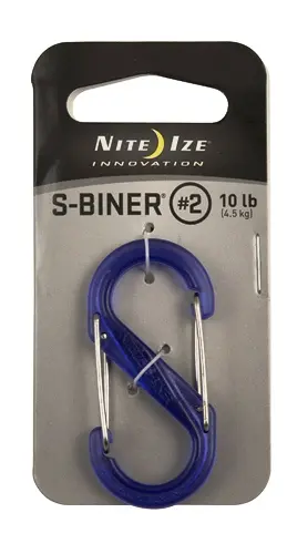 S-Biner Mini Carabiner – #2 Size, Translucent Purple Plastic 1