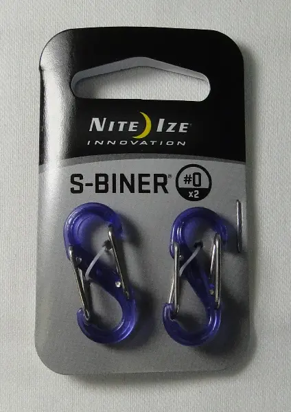 S-Biner Mini Plastic Carabiner – Translucent Purple (2-Pack) 1