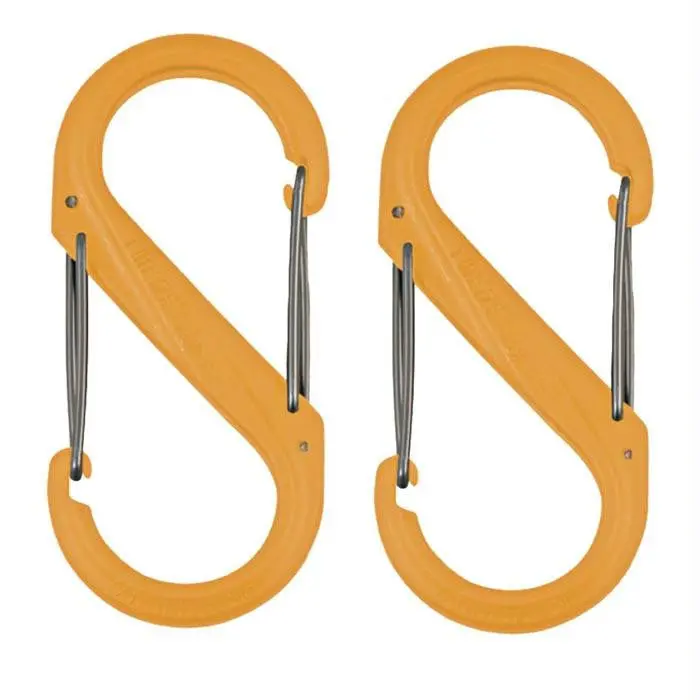 S-Biner Mini Plastic Clip #0 – Orange (2-Pack) 1