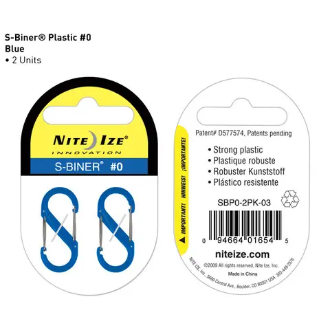 S-Biner Plastic #0 Clip – Pink, 2-Pack 1