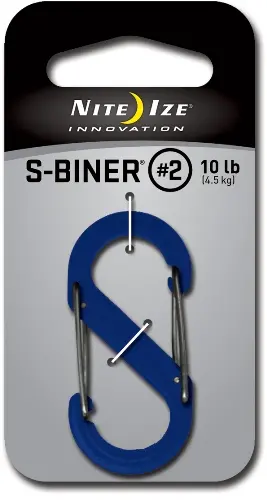 S-Biner Plastic #2 – Blue Compact Coupling Clip For Keys & Gear 1