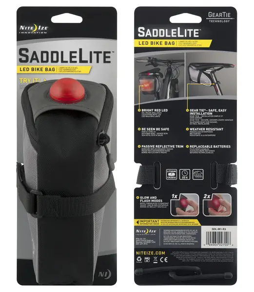 Saddlelite Led Bike Pannier Bag With Integrated Lighting 1