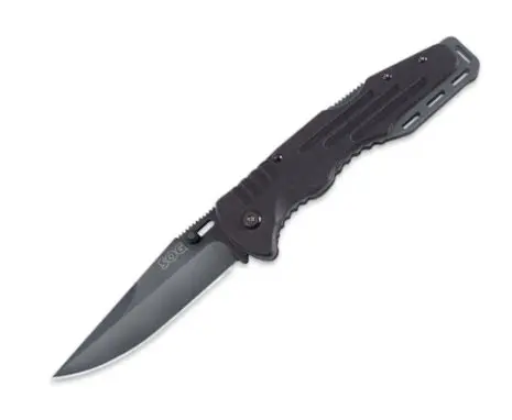 Salute Series Black Folding Knife 1