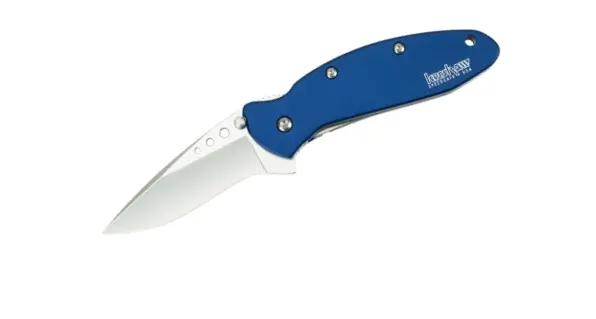 Scallion Folding Knife With Navy Blue Handle 1