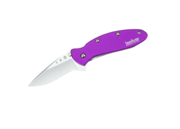 Scallion Folding Knife With Vibrant Purple Handle 1