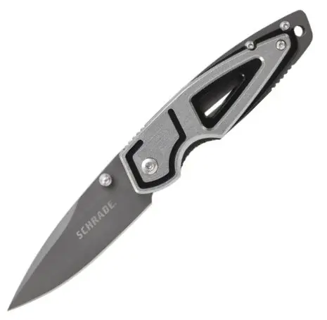 Schrade Liner Lock Edc Knife – Stainless Steel & Textured Handle 1