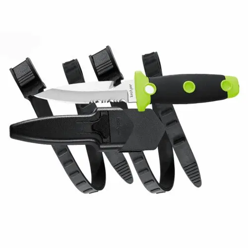 Sea Hunter Diving Knife With Adjustable Diver’S Sheath And Mounting Straps 1