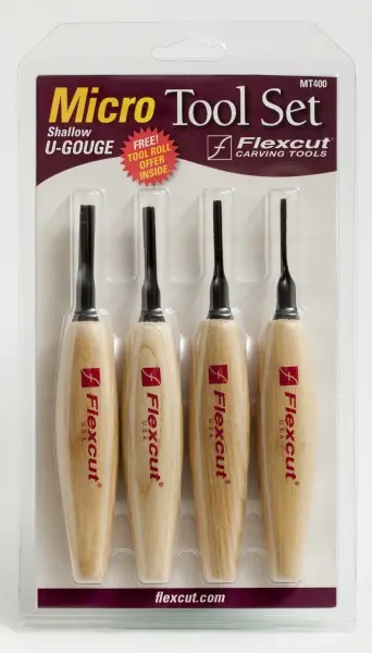 Shallow U-Gouge Micro Carving Tool Set For Precision Work 1
