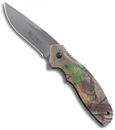 Shenanigan Z Ken Onion Folder – Green Camo Handle 1