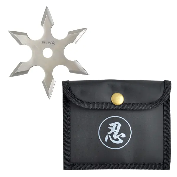 Shuriken Throwing Knife – 4.25-Inch Hexagonal Point With Carry Pouch 1