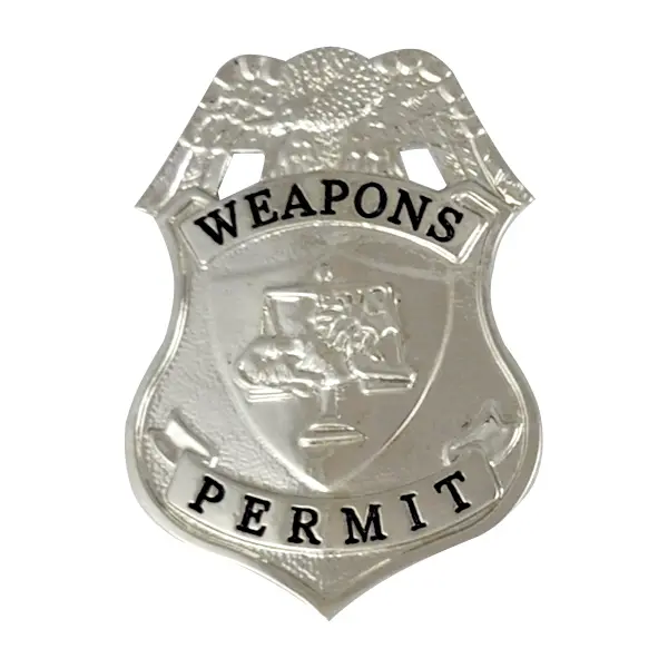 Silver Eagle Weapons Permit Badge – Law Enforcement Replica 1