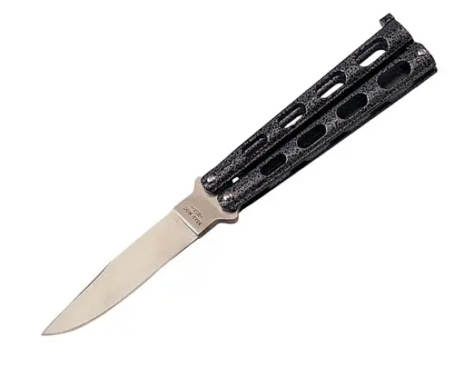 Silver Vein Butterfly Knife – 4 Inch Blade 1