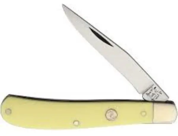 Slimline Single-Blade Pocket Knife – 7-7/8" Yellow Delrin Handle 1