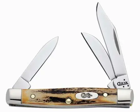Small Stockman Pocket Knife With Stag-Inlay Handles 1