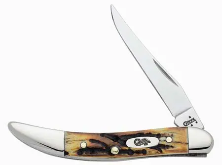 Small Texas Toothpick Pocket Knife – Stag Handle Accent 1