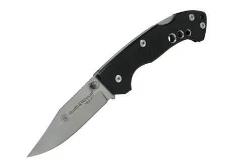 Smith & Wesson 24-7 Clip Point Folding Knife With Gray Handle 1