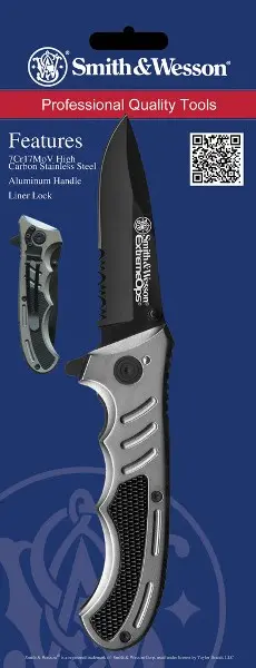 Smith & Wesson Liner Lock Folding Knife – Rugged Edc Design 1
