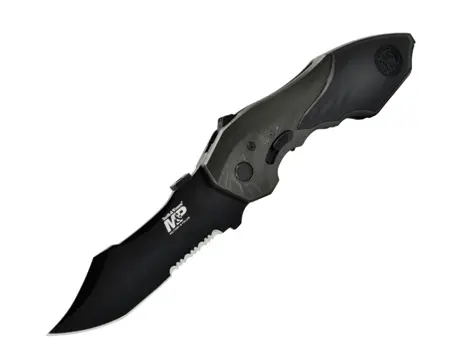 Smith & Wesson Mp Second Generation Folding Knife – 40% Serrated Vg-10 Blade 1