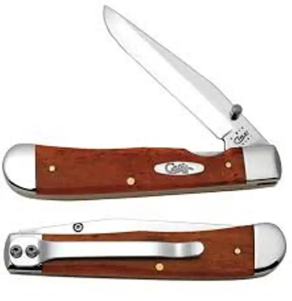Smooth Chestnut Bone Trapper Lockback Knife 1