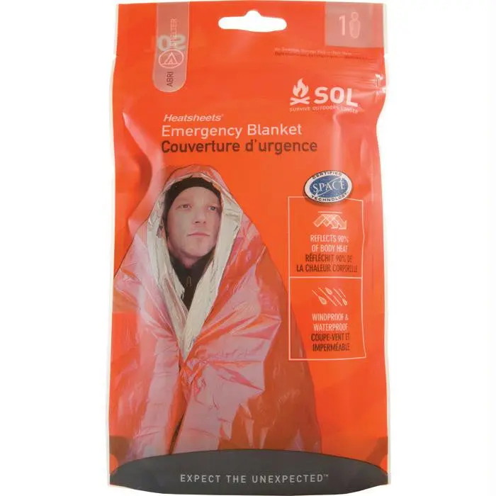 Sol Emergency Thermal Blanket – Lightweight Mylar Survival Sheet 1