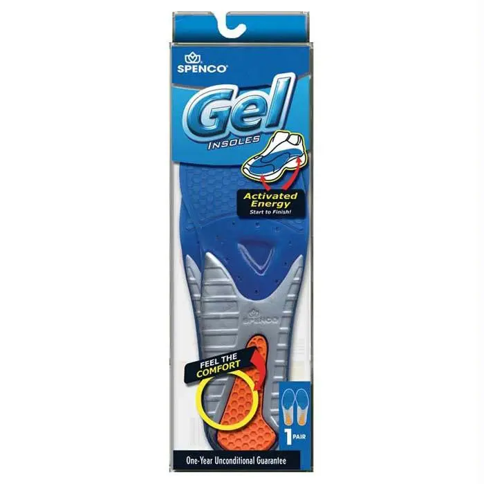 Spenco Gel Comfort Insoles – Size Range 10–12 (Men’S) 1