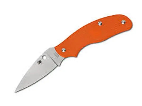 Spy-Dk Lightweight Folding Knife – Orange Frn Handle 1