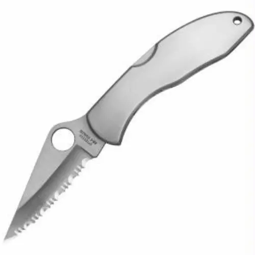 Spyderco Delica 4 Stainless Steel Serrated Edge Knife 1
