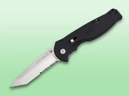Spyderco Flash 2 Tanto Knife – Partially Serrated Edge 1