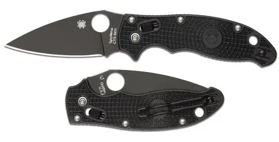 Spyderco Manix 2 Black Folding Knife – Plain Edge 1
