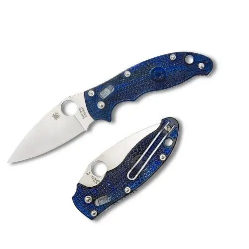 Spyderco Manix 2 Lightweight Folder – Translucent Blue Handle 1