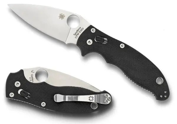 Spyderco Manix Ii Folding Knife – Black G-10 Handle, Plain Edge 1
