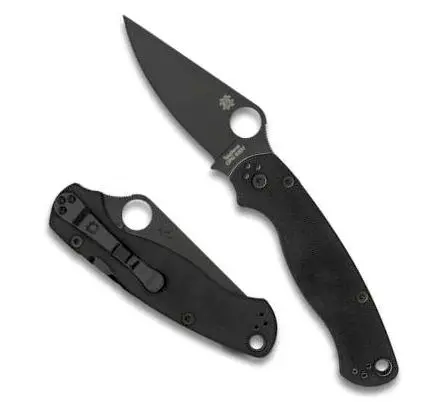 Spyderco Paramilitary 2 – Black Plain-Edge Folder 1