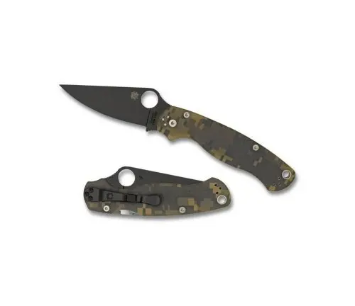 Spyderco Paramilitary 2 Fixed-Blade Knife – Camo G-10 Handle & Black Coated Blade 1