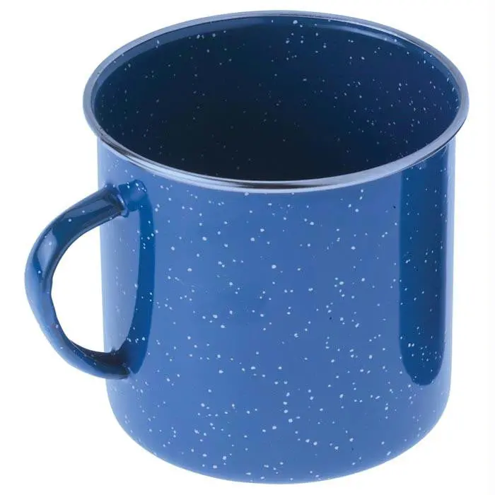 Stainless Steel Rimmed 24-Oz Camping Mug – Blue 1
