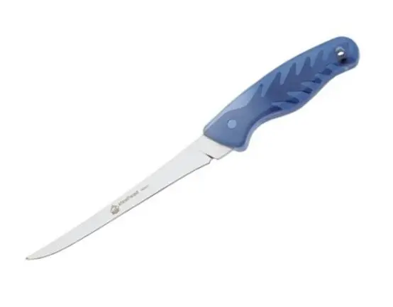 Steelhead Filet Knife With Blue Plexiglass Handle 1