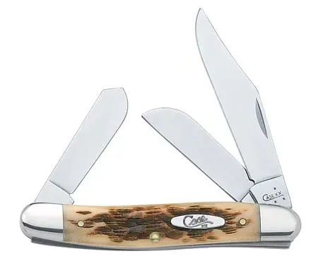 Stockman Pocket Knife – Amber Bone Handle 1