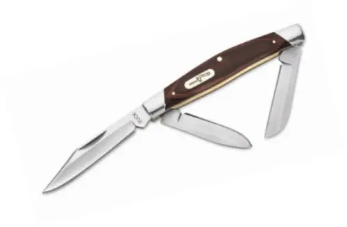 Stockman Pocket Knife With Woodgrain Handle 1