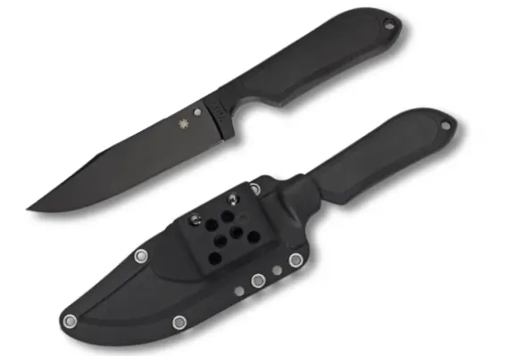 Street Bowie Fixed-Blade Knife – Black Frn Handle, Plain-Edge Blade 1