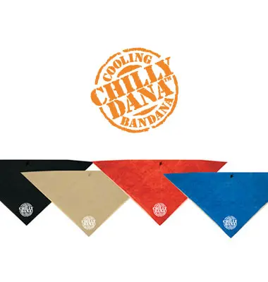 Sunset Red Cooling Bandana By Chilly Dana 1