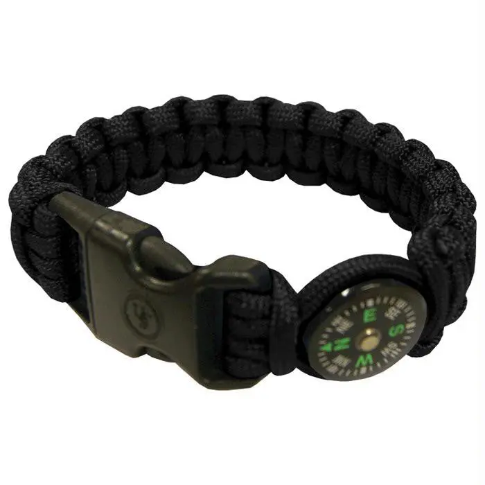 Survival Compass Bracelet – Tactical Design, Black 1