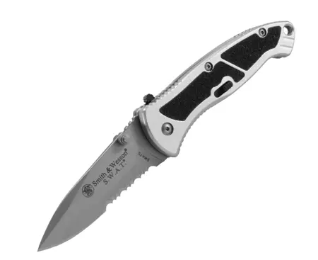 Swats Smith & Wesson Compact Serrated Drop-Point Assisted Knife 1