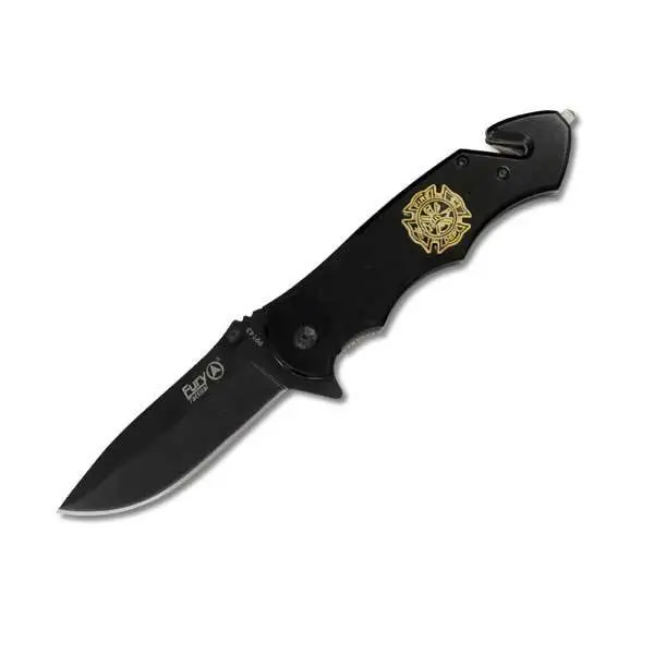 Tacassist Fire Department Medallion Pocket Knife 1
