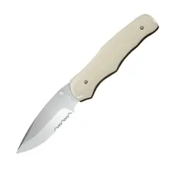 Tact Folder – Desert Sand G10 Handle, Drop Point Blade 1