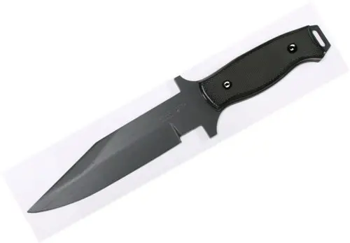 Tactical Fixed-Blade Knife – Matte Black Finish, G10 Handle 1