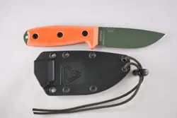 Tactical Fixed Blade Knife With Rounded Pommel – Orange Handle 1