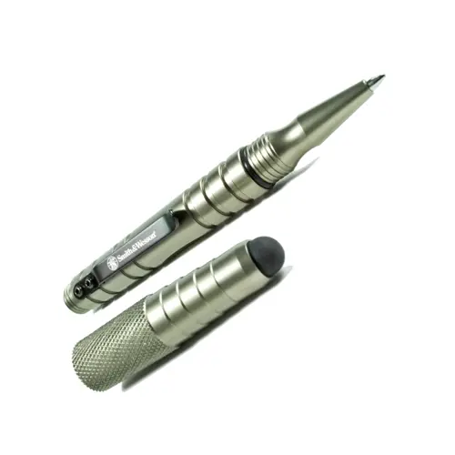 Tactical Stylus Pen With Silver Anodized Aluminum Body 1