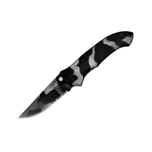Tactical Victory 3.5-Inch Partially Serrated Tactical Knife – Sea Camo 1