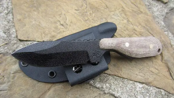 Talon B Folding Knife With Natural Micarta Handles 1